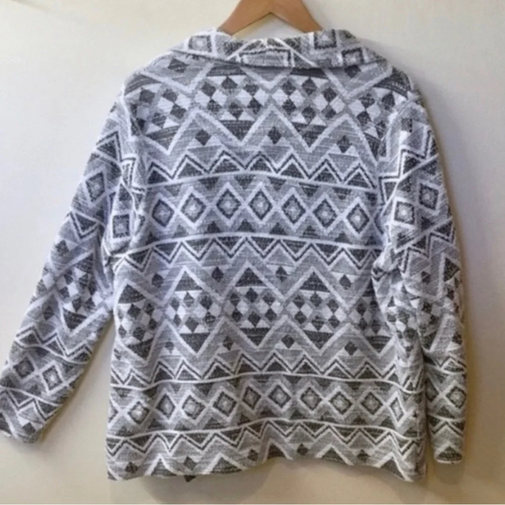 Lucky Brand Tribal Pattern Button Front Blazer Jacket Size M - Picture 5 of 13